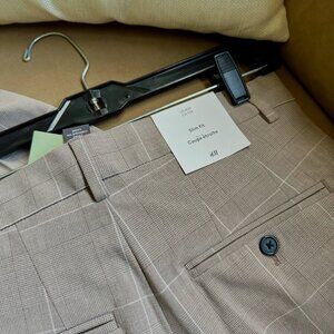 H&M Men's Slim Fit Grey Pants - Plaid